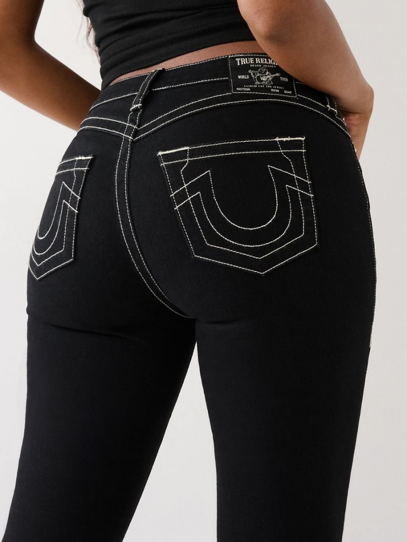 Body Rinse Black True Religion Booty Perfector Straight Jeans | 3892-MBYHT