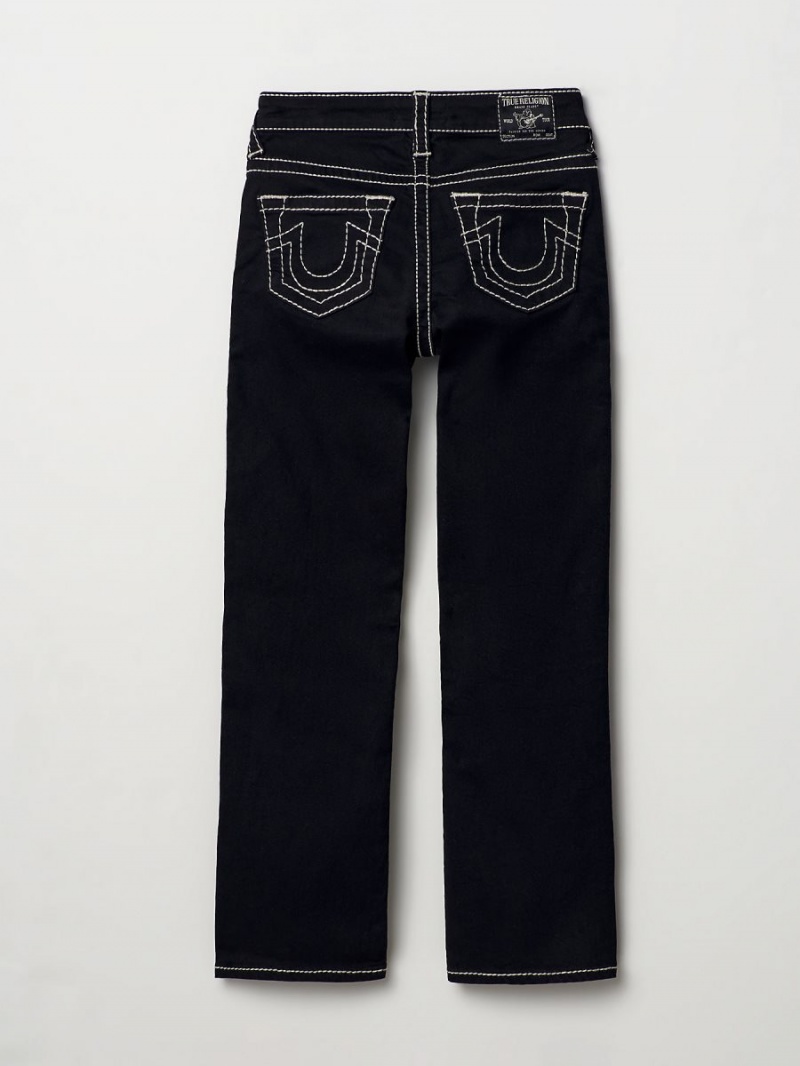 Body Rinse Black True Religion Boys Ricky Big T Stitch Pants | 9012-YJQDG