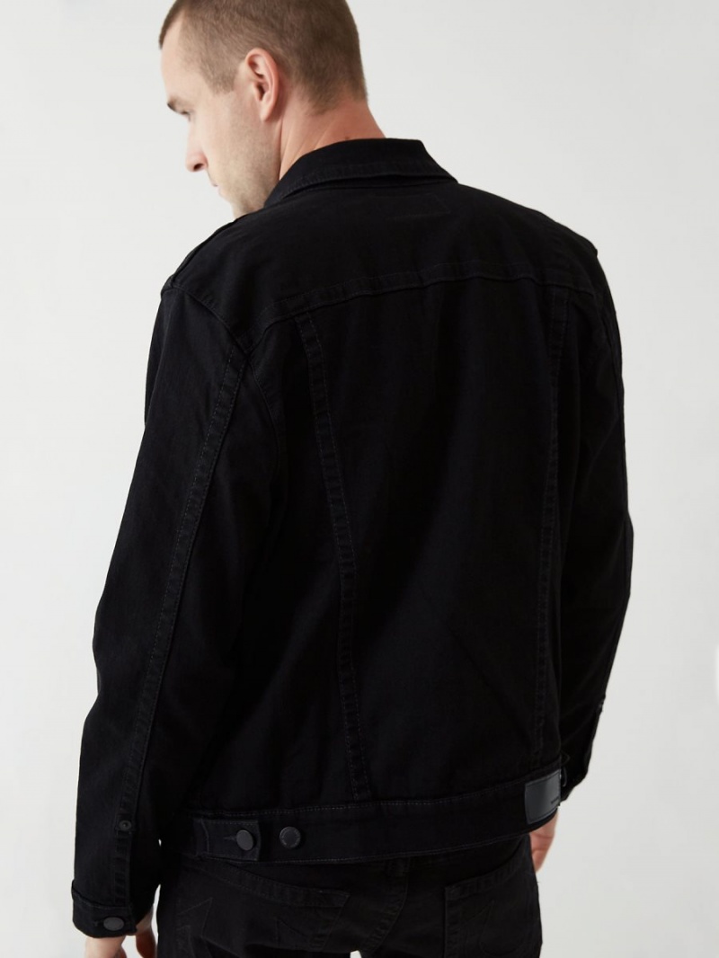 Body Rinse Black True Religion Denim Jacket | 5702-YPAFC