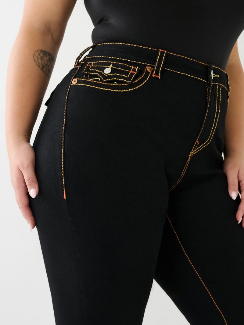 Body Rinse Black True Religion Plus Becca Big T Bootcut Jeans | 3760-OICMA