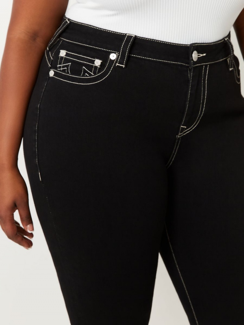 Body Rinse Black True Religion Plus Billie Straight Jeans | 0982-FHQUS