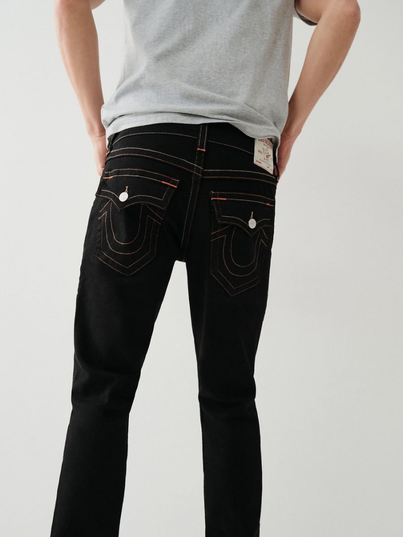 Body Rinse Black True Religion Ricky Straight Jeans | 8290-IAXVL