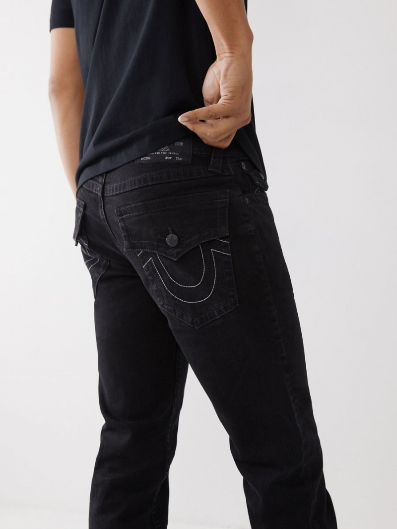 Body Rinse Black True Religion Ricky Straight Jeans | 4520-PWUNE