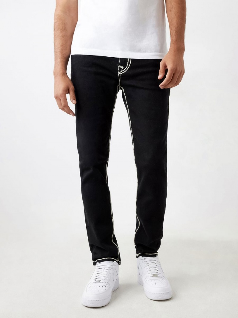 Body Rinse Black True Religion Rocco Rope Stitch Skinny Jeans | 6285-PACEW