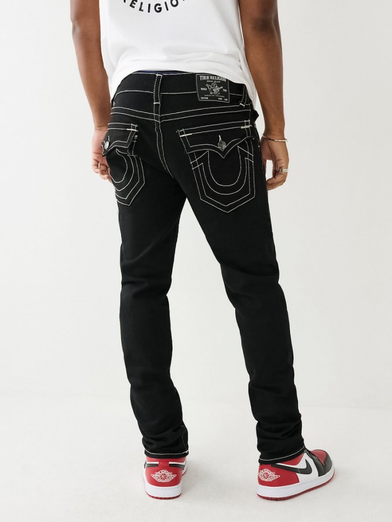 Body Rinse Black True Religion Rocco Single Needle Flap Skinny Jeans 32” | 8231-JOHCP