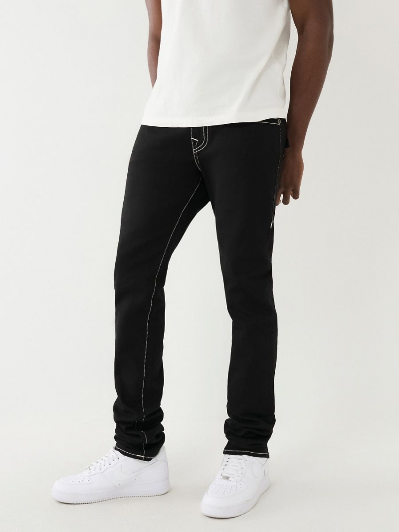 Body Rinse Black True Religion Rocco Stacked Skinny Jeans | 5389-IUNLD