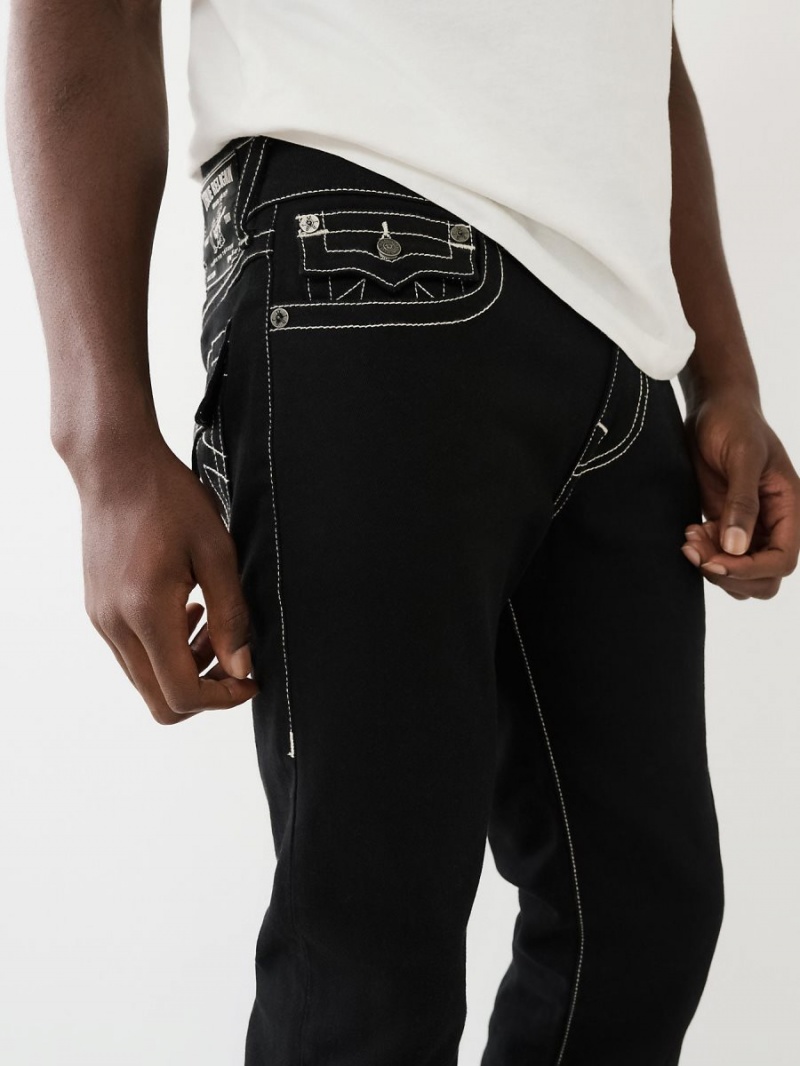 Body Rinse Black True Religion Rocco Stacked Skinny Jeans | 5389-IUNLD