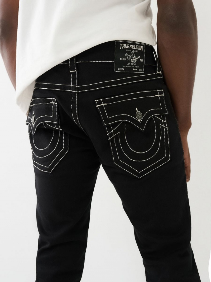 Body Rinse Black True Religion Rocco Stacked Skinny Jeans | 5389-IUNLD