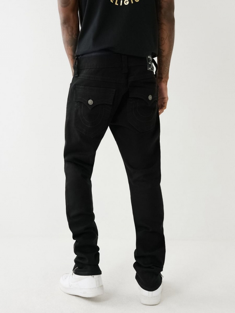 Body Rinse Black True Religion Rocco Zipped Skinny Jeans 34” | 1394-PABZN