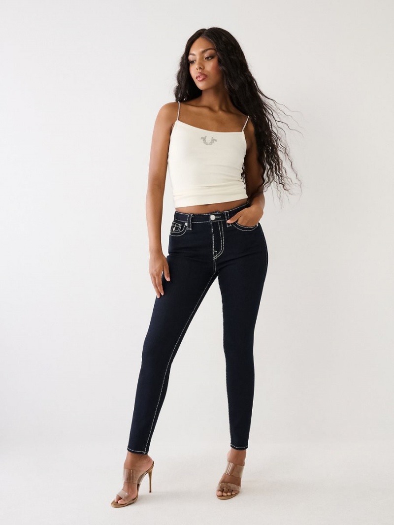 Body Rinse True Religion Jennie Lurex Big T High Rise Curvy Skinny Jeans | 3960-VYSCL