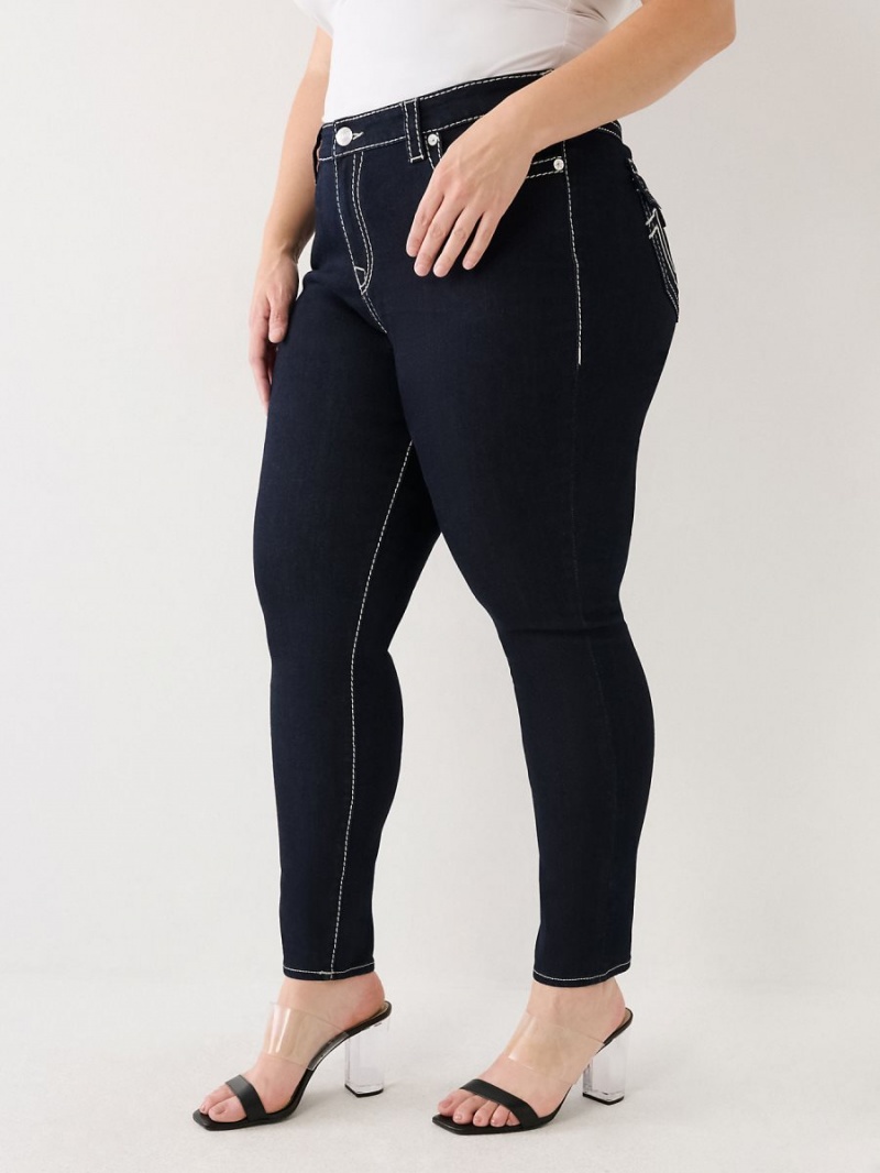 Body Rinse True Religion Plus Jennie Lurex Big T High Rise Curvy Skinny Jeans | 6987-ZOMWB