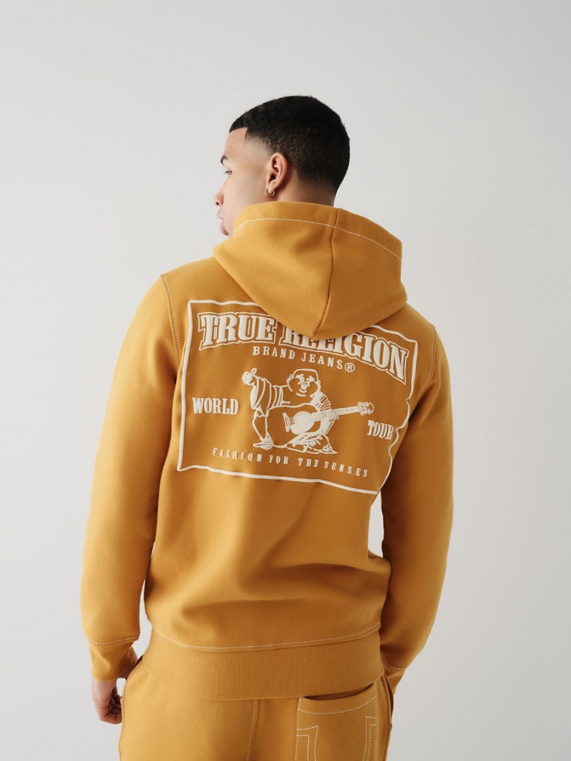 Buckthorn/Winter White True Religion Big T Zip Hoodie | 8103-HXWLT