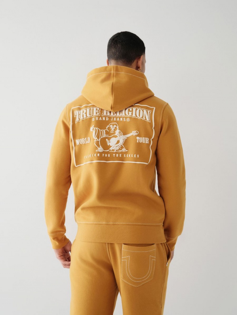 Buckthorn/Winter White True Religion Big T Zip Hoodie | 8103-HXWLT