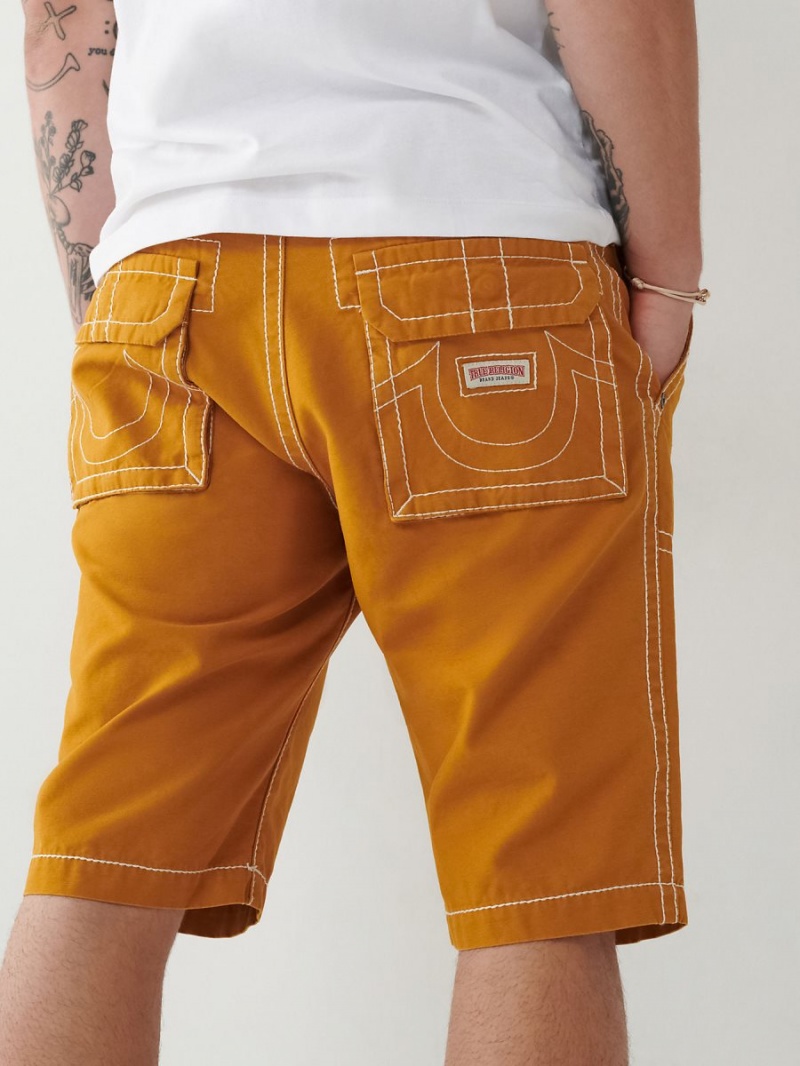 Buckthorn/Winter White True Religion Big T Pocket Shorts | 6459-YEHKL