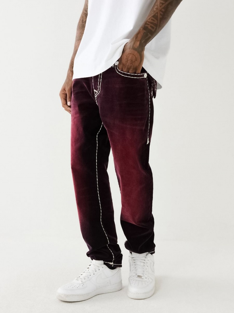 Burgundy Constantine Wash True Religion Velvet Rocco Super T Skinny 32