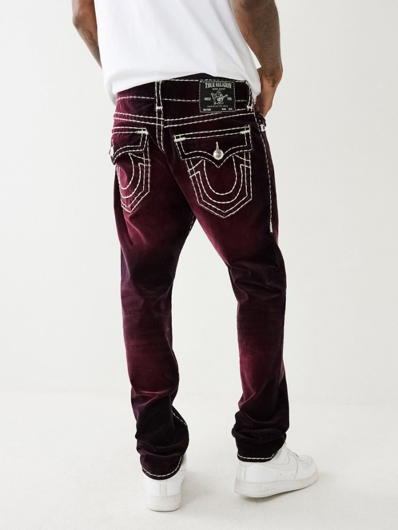 Burgundy Constantine Wash True Religion Velvet Rocco Super T Skinny 32