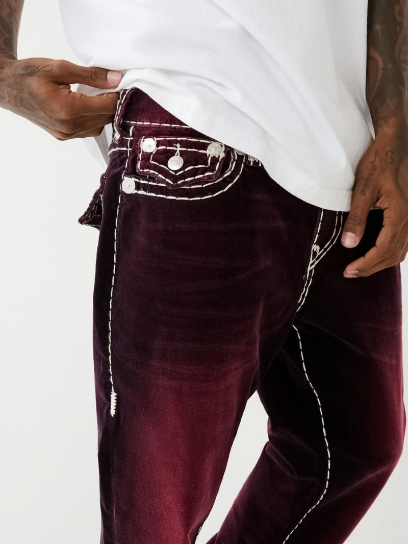 Burgundy Constantine Wash True Religion Velvet Rocco Super T Skinny 32