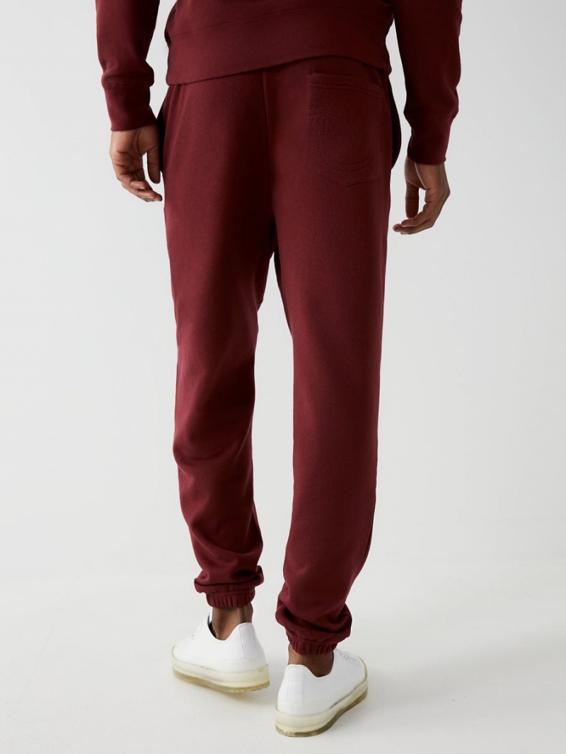 Burgundy True Religion Classic Logo Jogger | 6795-VQFUS