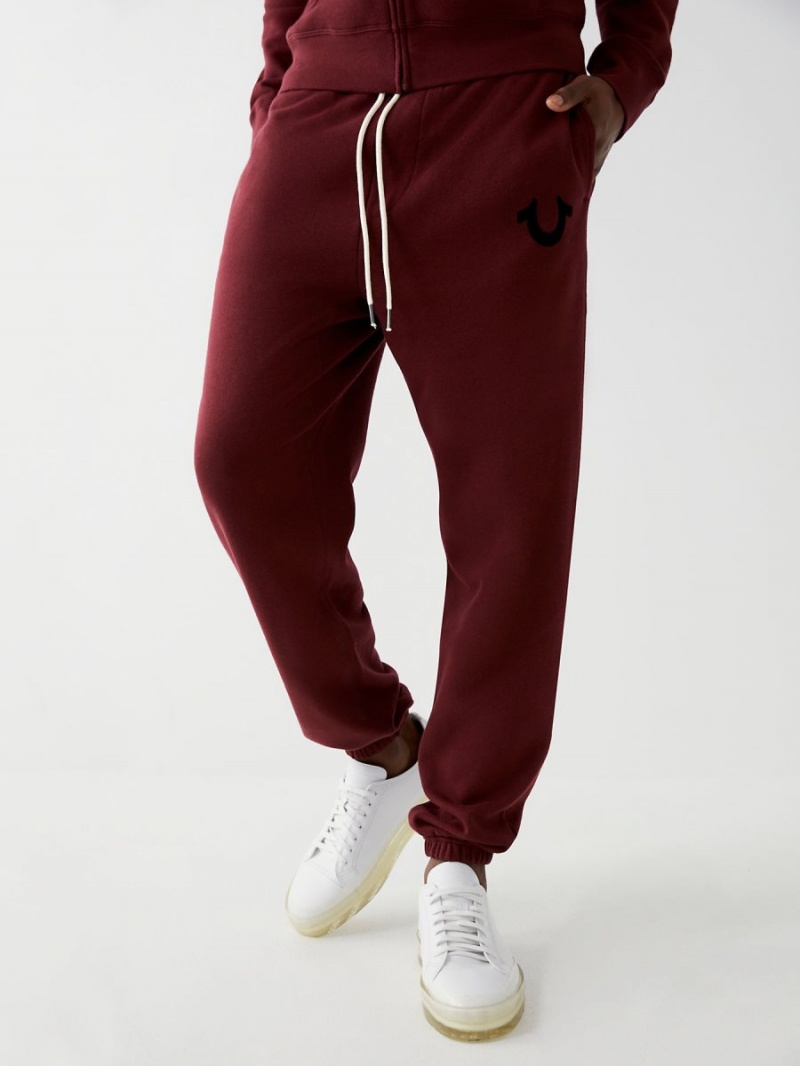 Burgundy True Religion Classic Logo Jogger | 6128-EUCJY