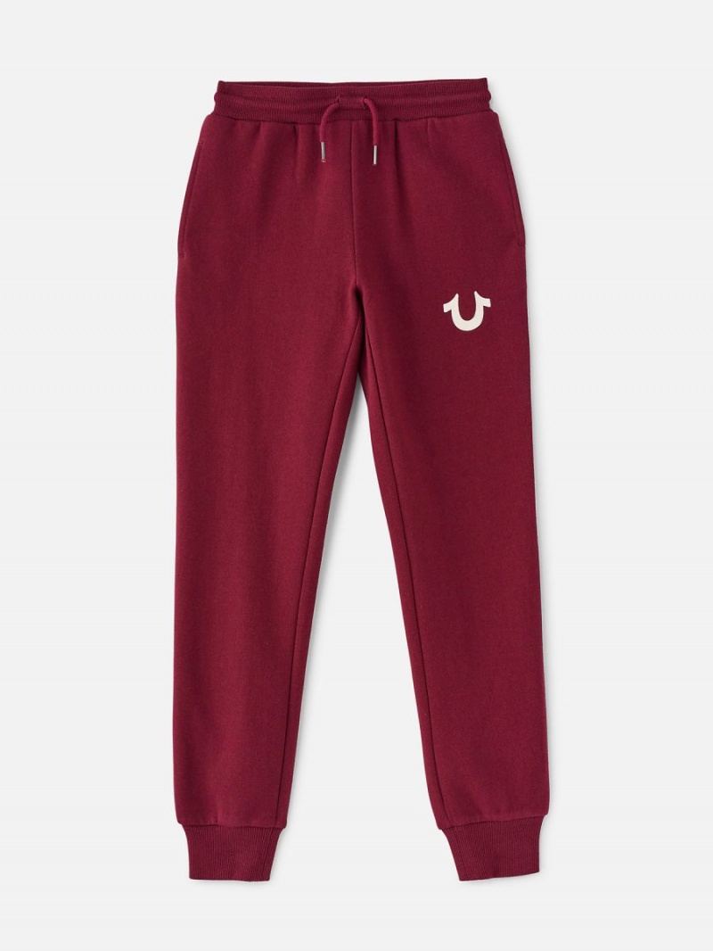 Burgundy True Religion Girls Logo Jogger | 4305-PCSRI