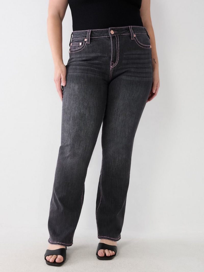 Charcoal True Religion Plus Becca Big T Stitch Bootcut Jeans | 8419-TVZOU