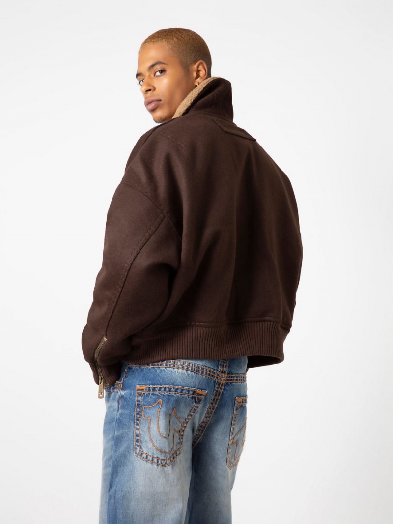 Coffee True Religion Sebastien Ami X Bomber Jacket | 7129-AUTMO