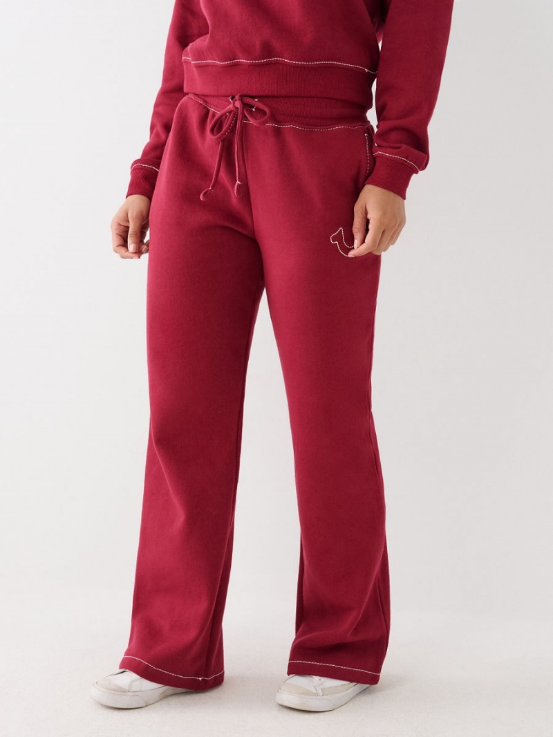 Cranberry True Religion Big T Straight Jogger | 2986-MGHRA