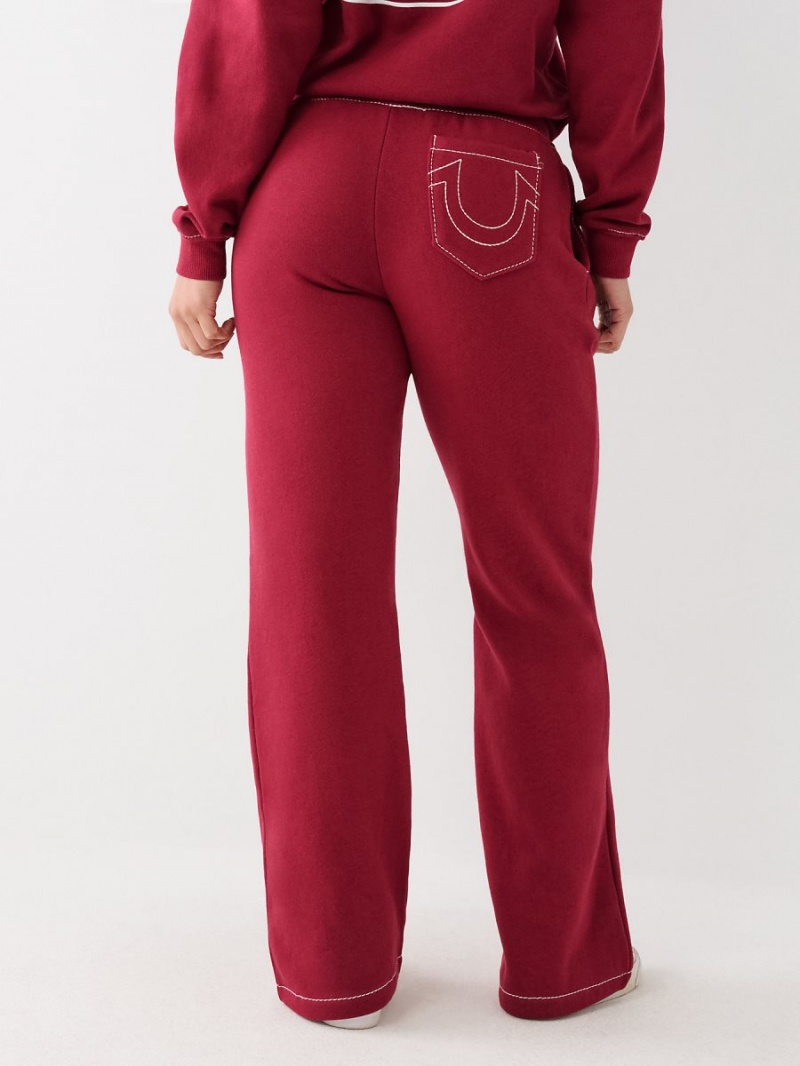 Cranberry True Religion Big T Straight Jogger | 2986-MGHRA