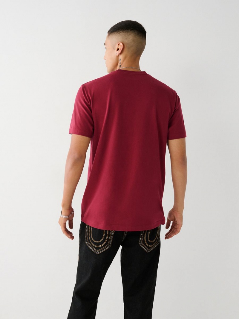 Cranberry True Religion Graphic Logo T Shirts | 8742-RFESQ