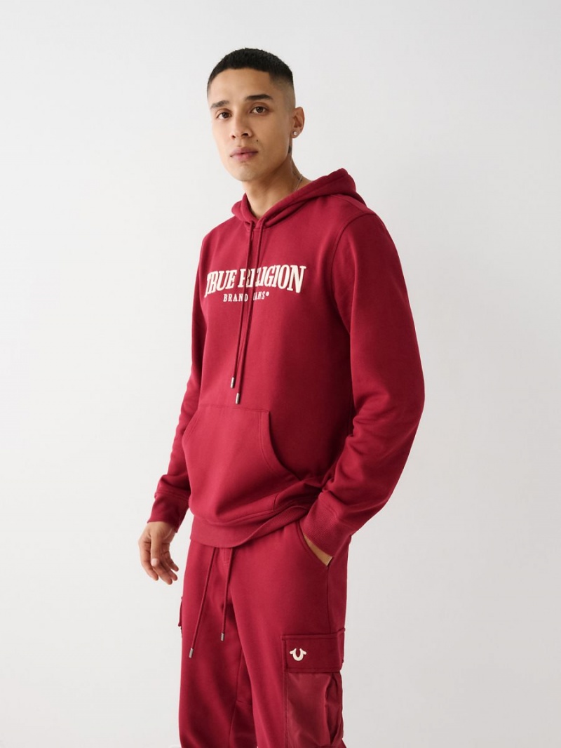 Cranberry True Religion Logo Hoodie | 1470-OAMKS