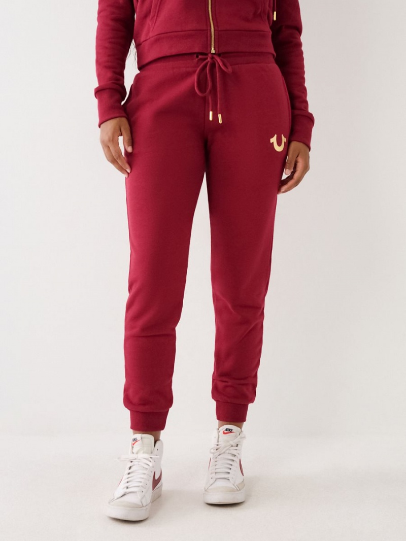 Cranberry True Religion Logo Jogger | 4812-CIPAG