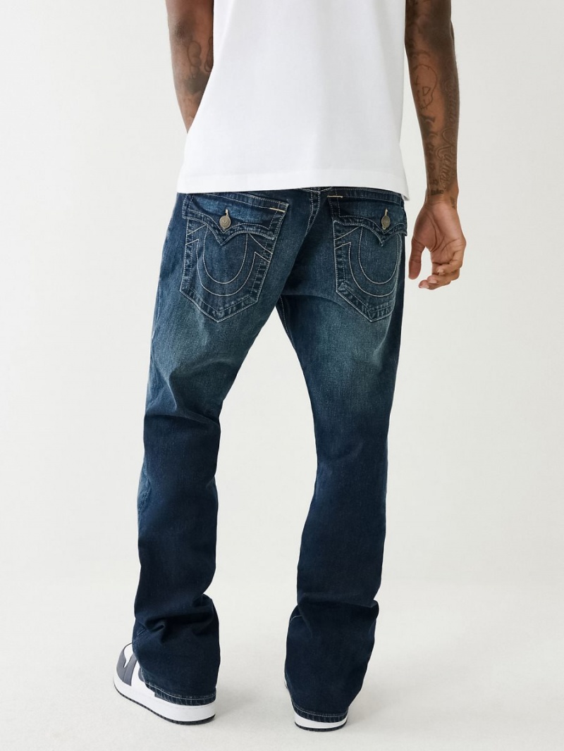 DARK WASH MUDDY WATERS True Religion Billy Single Needle Flap Bootcut Jeans | 7408-HIJAK