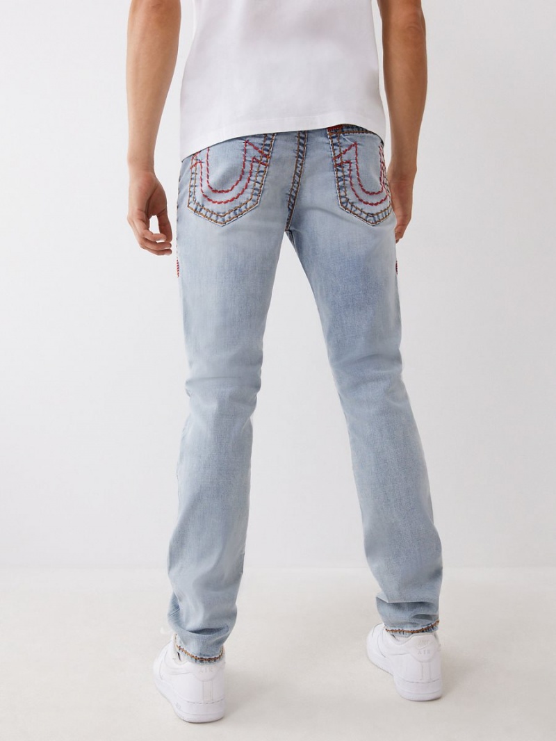 DREAM CAUGHT LIGHT WASH True Religion Rocco Super T Stitch Skinny Jeans | 4869-CSAYT