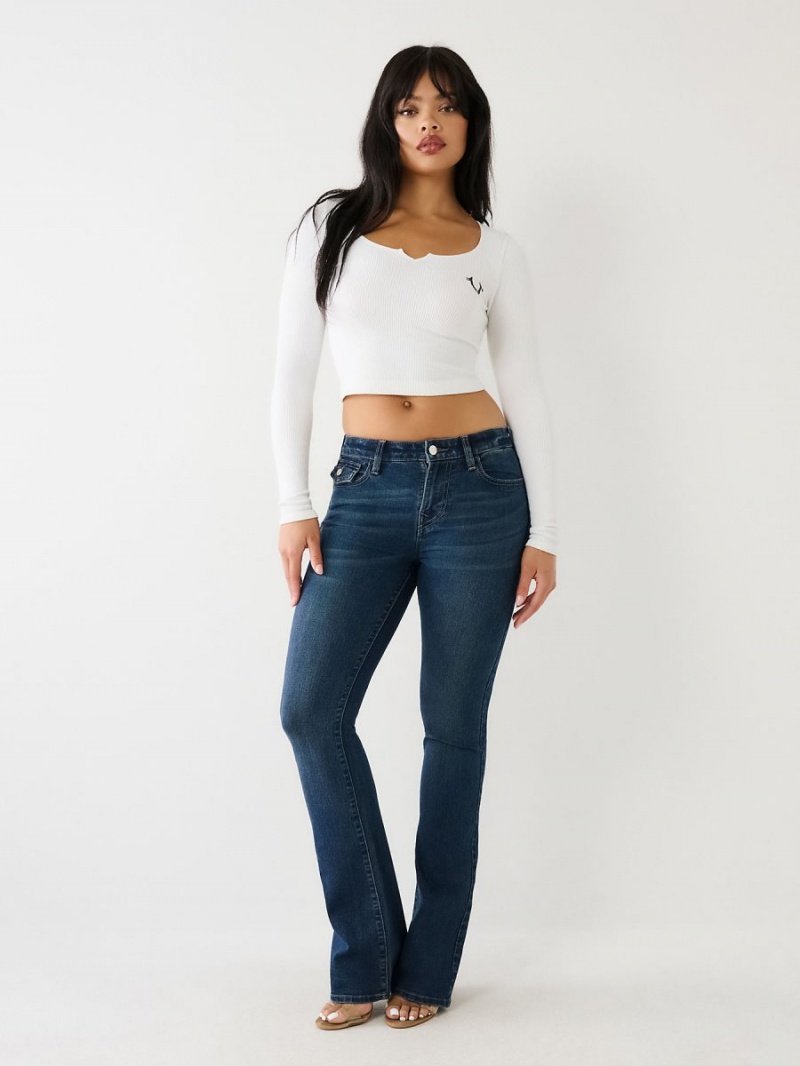 Dark Glacial True Religion Becca Bootcut Jeans | 4823-LQPBR