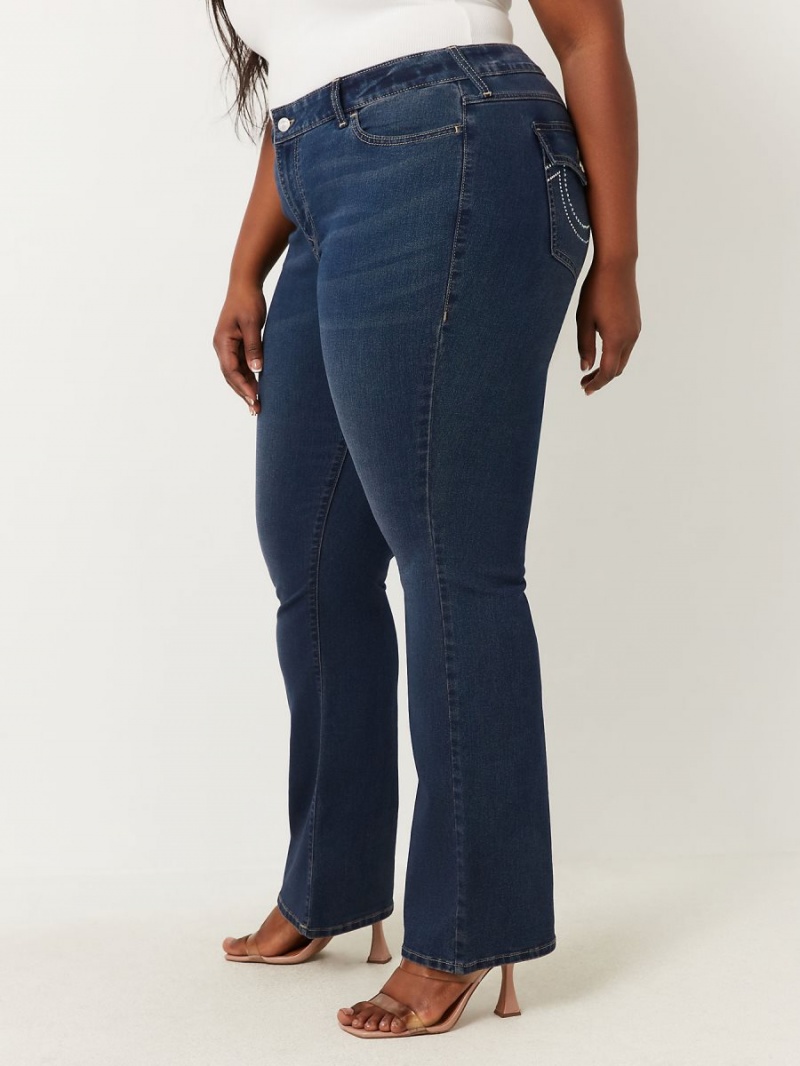 Dark Glacial True Religion Plus Becca Crystal Bootcut Jeans | 4610-EWODN