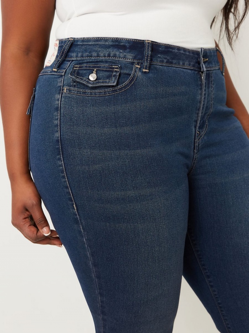 Dark Glacial True Religion Plus Becca Crystal Bootcut Jeans | 4610-EWODN