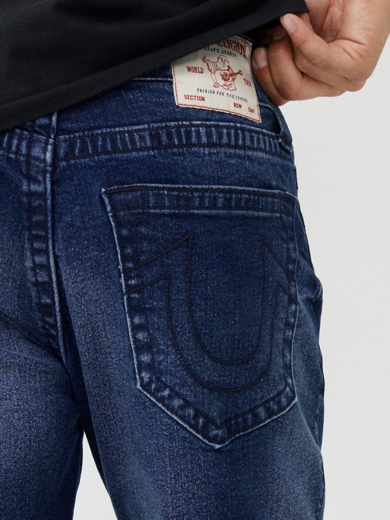 Dark Indigo Blaster True Religion Geno Slim Jeans | 4391-LZYFK