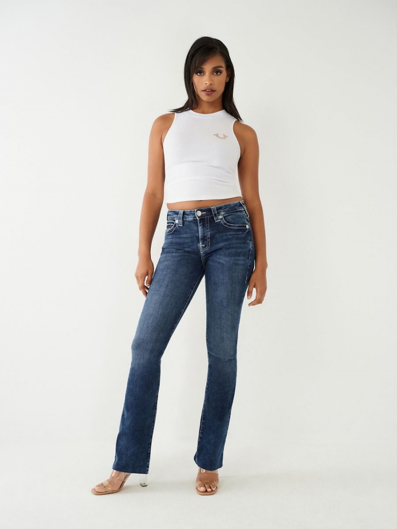 Dark Ringer True Religion Becca Bootcut Jeans | 5740-XWDOP