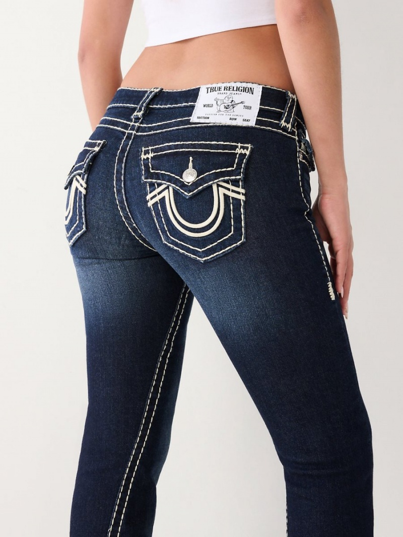 Dark Stone Fox True Religion Joey Low Rise Super T Flare Jeans | 4876-EOBJD