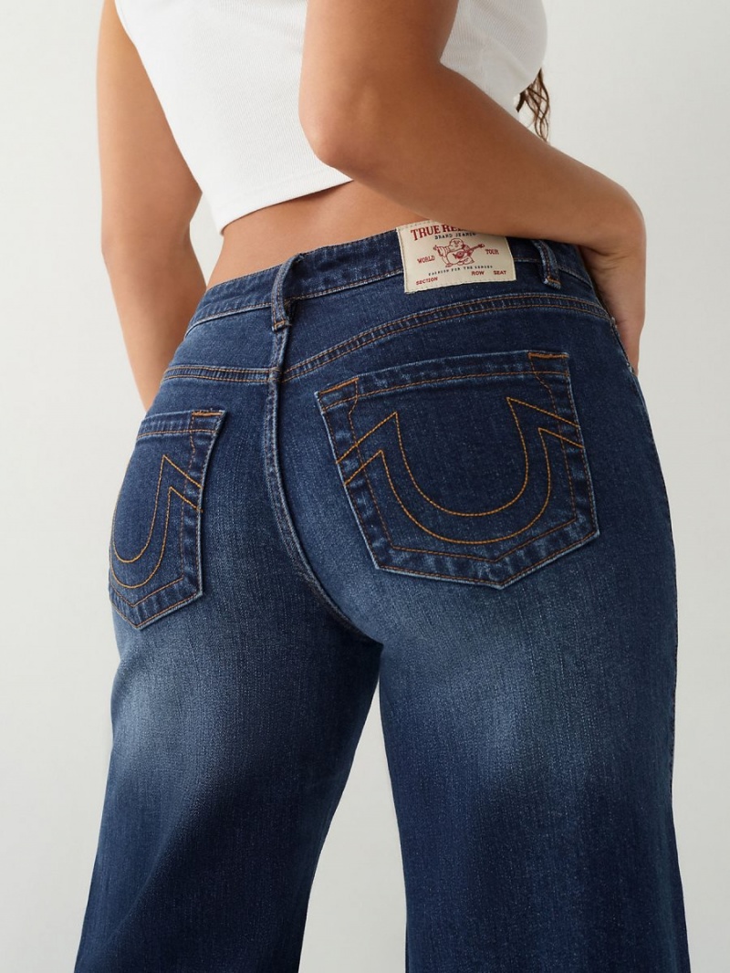 Dark Virtuous Wash True Religion Relaxed Wide Leg Jeans | 7698-IJCBR