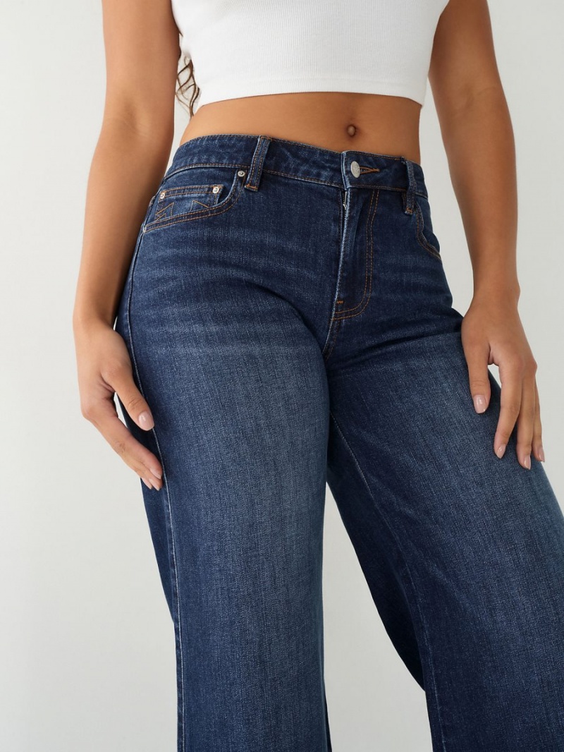 Dark Virtuous Wash True Religion Relaxed Wide Leg Jeans | 7698-IJCBR