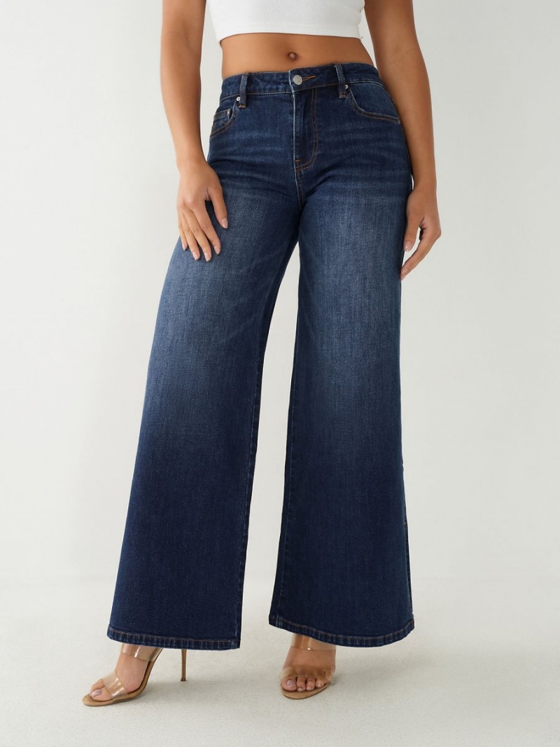 Dark Virtuous Wash True Religion Relaxed Wide Leg Jeans | 7698-IJCBR