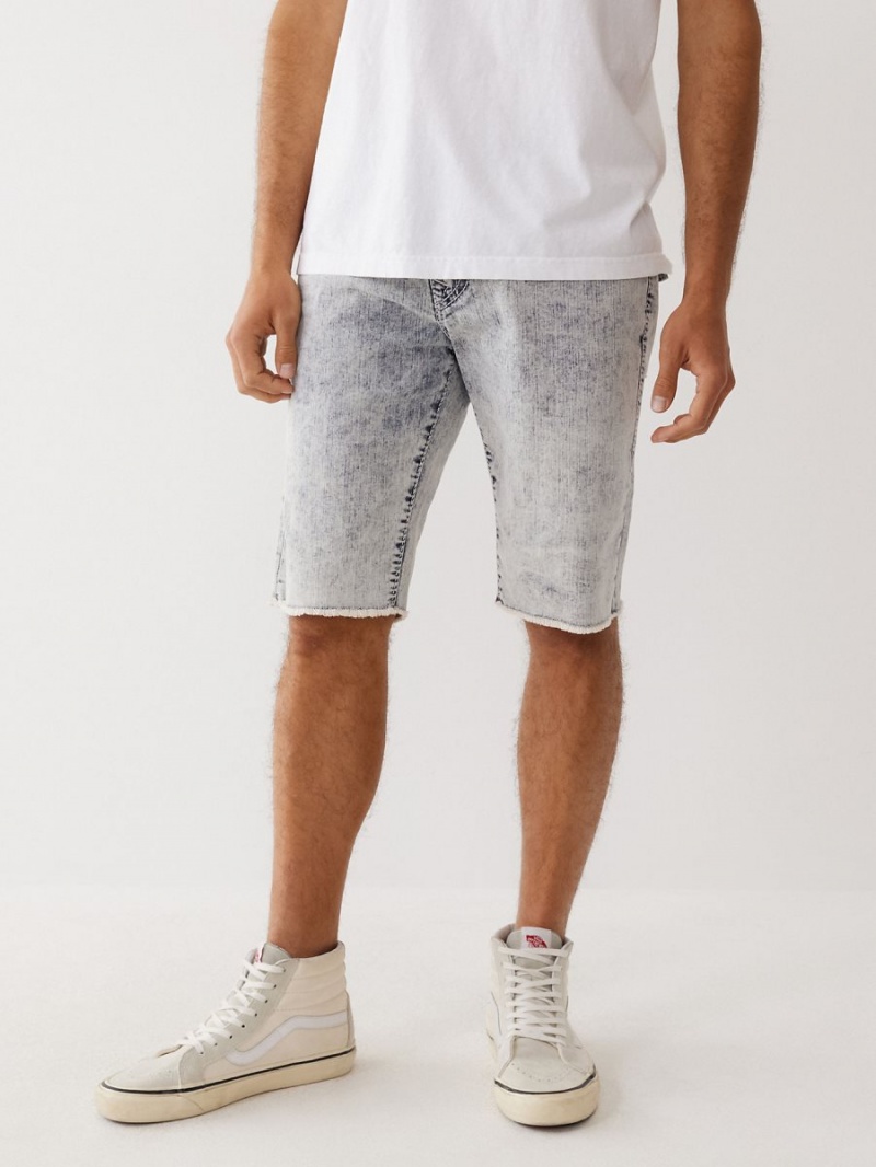 Denim True Religion Ricky Big T Stitch Straight Shorts | 6297-XKAPB