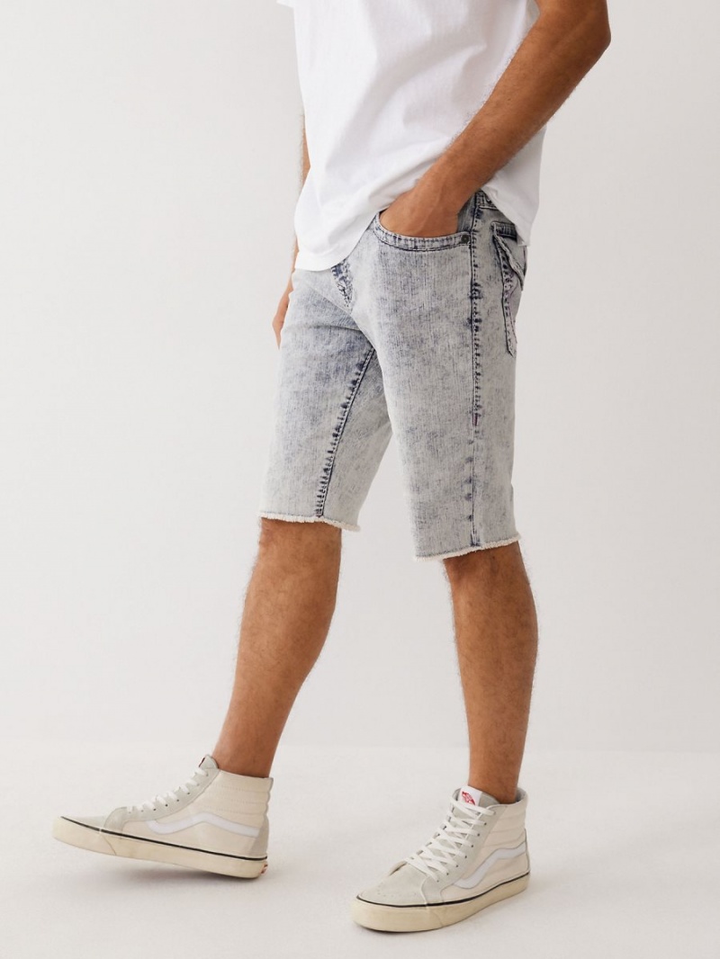 Denim True Religion Ricky Big T Stitch Straight Shorts | 6297-XKAPB