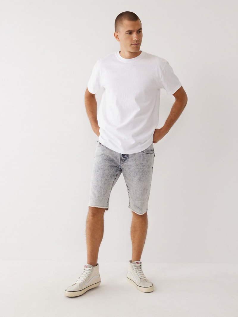 Denim True Religion Ricky Big T Stitch Straight Shorts | 6297-XKAPB