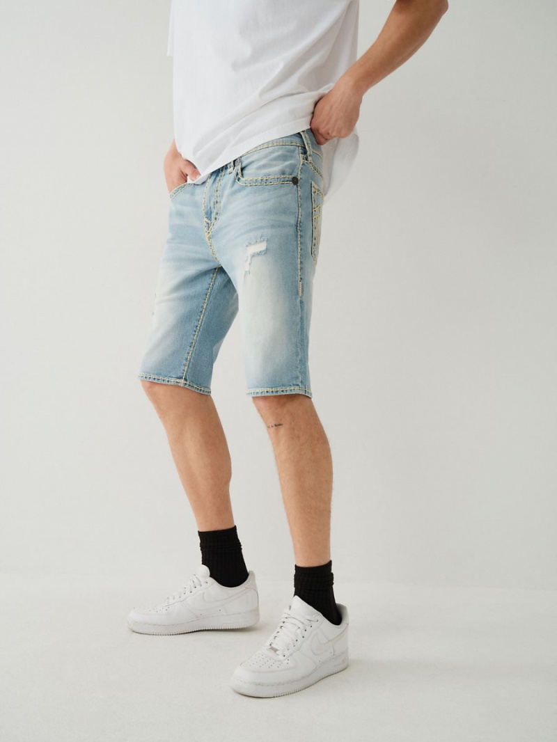 Denim True Religion Rocco Super T Stitch Skinny Shorts | 6853-TSQMF