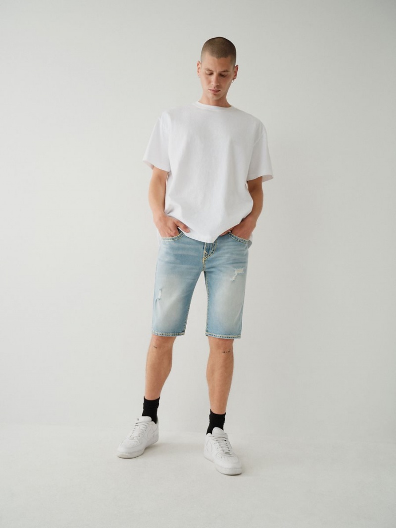 Denim True Religion Rocco Super T Stitch Skinny Shorts | 6853-TSQMF