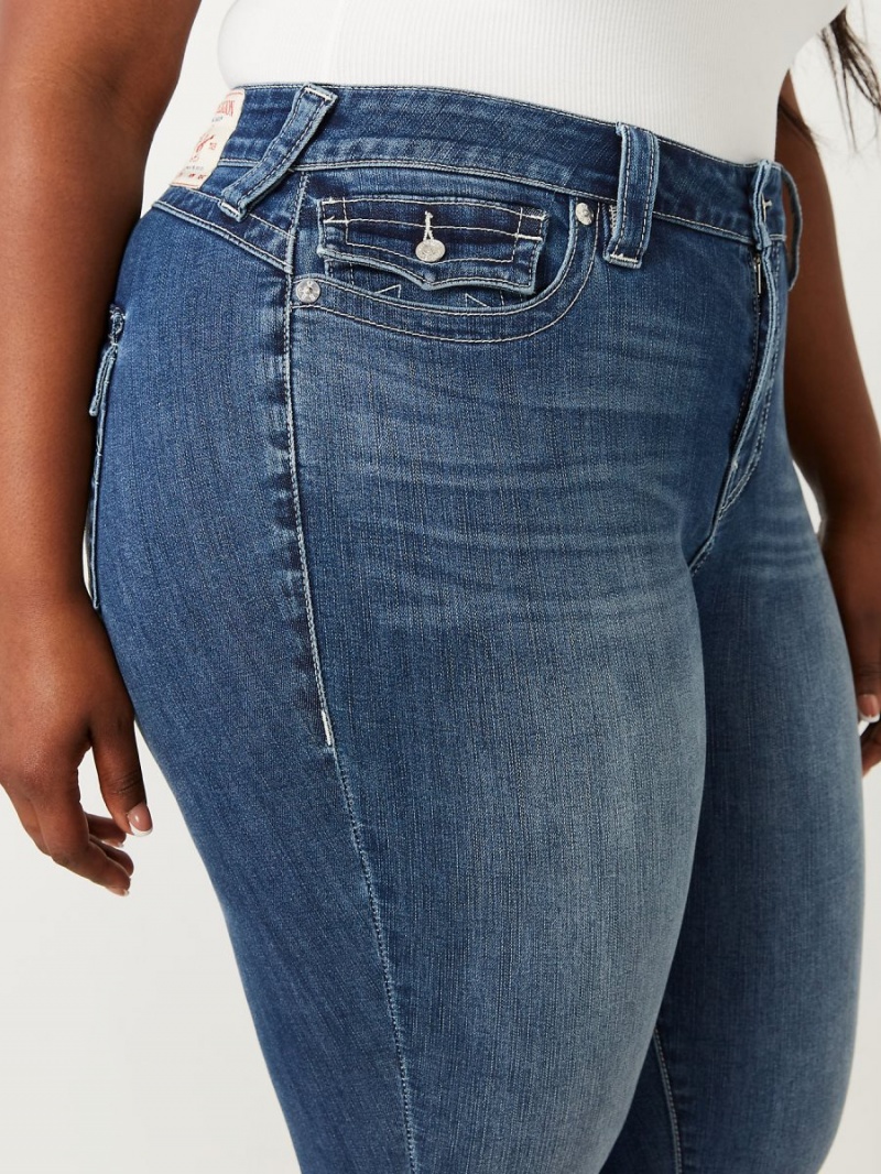 Diamond Valley True Religion Plus Jennie Mid Rise Skinny Jeans | 4168-XOUZS