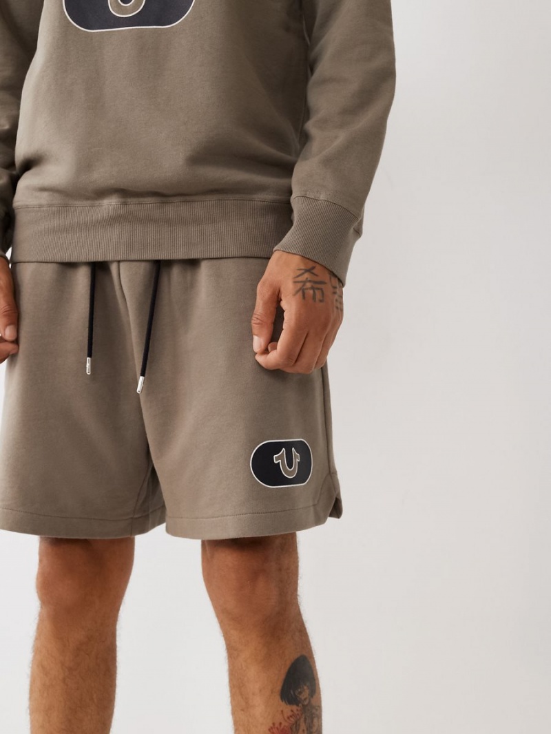 Dirty Smaragd True Religion Logo Sweat Shorts | 8014-QXCLM