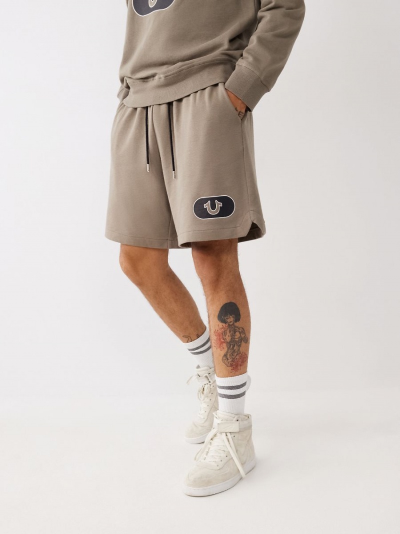 Dirty Smaragd True Religion Logo Sweat Shorts | 8014-QXCLM